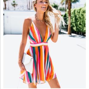 *PRICE DROP* VICI Collection Candy Striped Dress